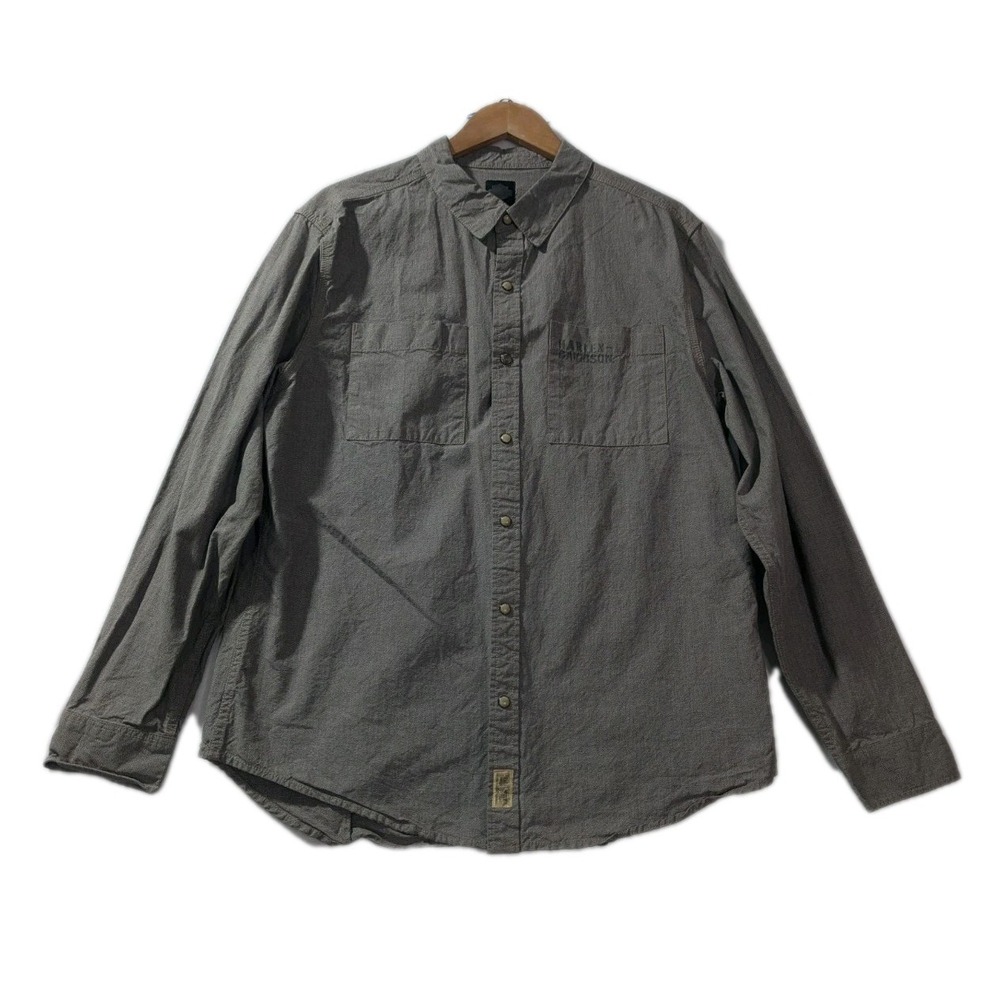 Vintage Harley Davidson Black Label Button‎ Up Shirt Mens XL Heavyweight
